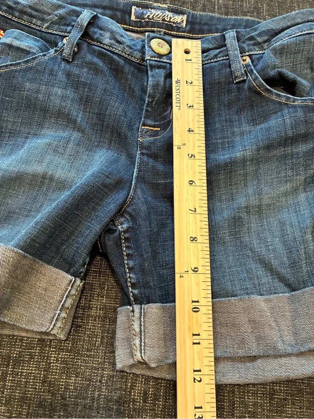 Hollister Blue Rolled-Hem Denim Shorts